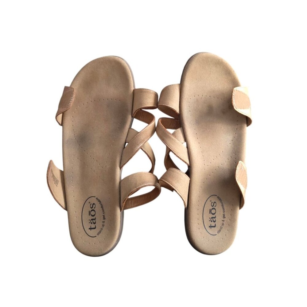 Taos Tan Double U Comfortable Leather Sandals Women's Size 11 - Picture 7 of 10